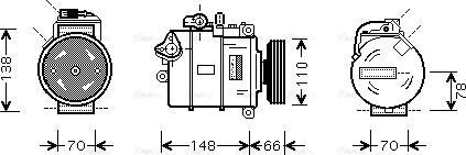 Ava Quality Cooling AIAK247 - Kompresors, Gaisa kond. sistēma www.autospares.lv