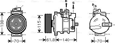 Ava Quality Cooling AIAK263 - Kompresors, Gaisa kond. sistēma autospares.lv