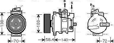 Ava Quality Cooling AI K262 - Compressor, air conditioning www.autospares.lv