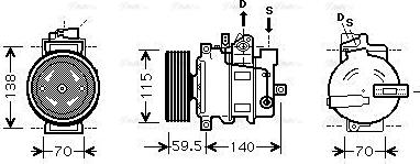 Ava Quality Cooling AIAK284 - Kompresors, Gaisa kond. sistēma autospares.lv