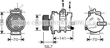 Ava Quality Cooling AIAK287 - Kompresors, Gaisa kond. sistēma autospares.lv