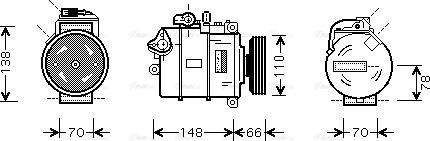 Ava Quality Cooling AIAK226 - Kompresors, Gaisa kond. sistēma autospares.lv