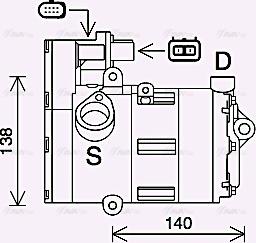 Ava Quality Cooling AIK419 - Kompresors, Gaisa kond. sistēma www.autospares.lv