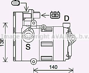 Ava Quality Cooling AIK421 - Kompresors, Gaisa kond. sistēma www.autospares.lv