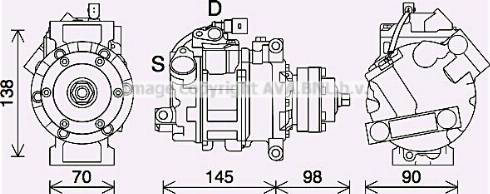 Ava Quality Cooling AIK423 - Kompresors, Gaisa kond. sistēma autospares.lv