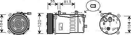 Ava Quality Cooling AIK003 - Kompresors, Gaisa kond. sistēma www.autospares.lv