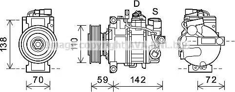 Ava Quality Cooling AIK396 - Kompresors, Gaisa kond. sistēma autospares.lv