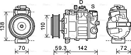 Ava Quality Cooling AIK398 - Kompresors, Gaisa kond. sistēma autospares.lv