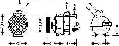 Ava Quality Cooling AIK349 - Kompresors, Gaisa kond. sistēma autospares.lv