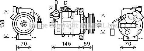 Ava Quality Cooling AIK342 - Kompresors, Gaisa kond. sistēma www.autospares.lv