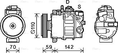 Ava Quality Cooling AIK380 - Compressor, air conditioning www.autospares.lv