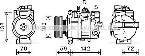 Ava Quality Cooling AIK338 - Kompresors, Gaisa kond. sistēma www.autospares.lv