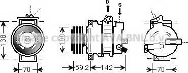 Ava Quality Cooling AIK337 - Compressor, air conditioning www.autospares.lv