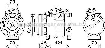 Ava Quality Cooling AIK379 - Kompresors, Gaisa kond. sistēma www.autospares.lv