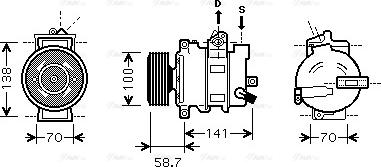 Ava Quality Cooling AI K287 - Kompresors, Gaisa kond. sistēma autospares.lv