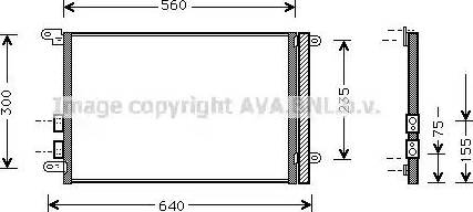 Ava Quality Cooling AL5082 - Kondensators, Gaisa kond. sistēma www.autospares.lv