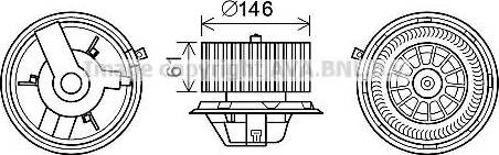 Ava Quality Cooling AL8140 - Elektromotors, Salona ventilācija www.autospares.lv