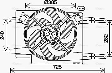 Ava Quality Cooling AL7525 - Ventilators, Motora dzesēšanas sistēma www.autospares.lv