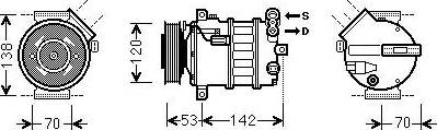 Ava Quality Cooling ALK143 - Kompresors, Gaisa kond. sistēma www.autospares.lv