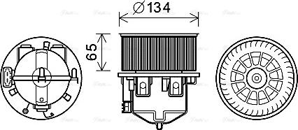 Ava Quality Cooling AU8221 - Salona ventilators www.autospares.lv