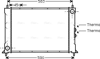 Ava Quality Cooling AU 2068 - Radiators, Motora dzesēšanas sistēma www.autospares.lv