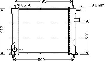 Ava Quality Cooling AU 2110 - Radiators, Motora dzesēšanas sistēma www.autospares.lv