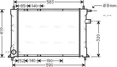 Ava Quality Cooling AU 2111 - Radiators, Motora dzesēšanas sistēma www.autospares.lv