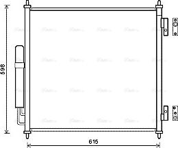 Ava Quality Cooling AUA5218D - Kondensators, Gaisa kond. sistēma www.autospares.lv