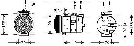 Ava Quality Cooling AUAK056 - Kompresors, Gaisa kond. sistēma autospares.lv