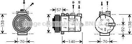 Ava Quality Cooling AU K056 - Kompresors, Gaisa kond. sistēma autospares.lv