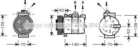 Ava Quality Cooling AU K050 - Kompresors, Gaisa kond. sistēma www.autospares.lv