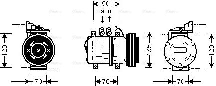 Ava Quality Cooling AU K018 - Kompresors, Gaisa kond. sistēma www.autospares.lv