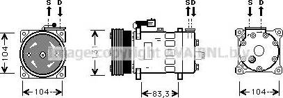 Ava Quality Cooling AU K156 - Kompresors, Gaisa kond. sistēma www.autospares.lv