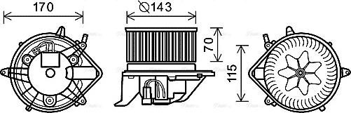 Ava Quality Cooling BW8459 - Salona ventilators www.autospares.lv