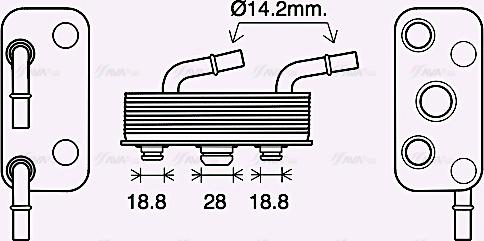 Ava Quality Cooling BW3559 - Eļļas radiators, Automātiskā pārnesumkārba www.autospares.lv