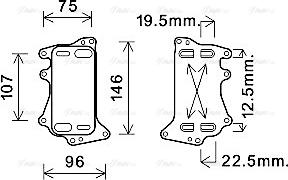 Ava Quality Cooling BW3556 - Eļļas radiators, Automātiskā pārnesumkārba www.autospares.lv