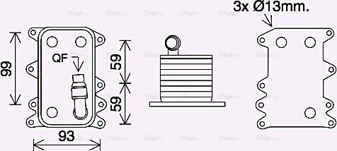 Ava Quality Cooling BW3560 - Eļļas radiators, Automātiskā pārnesumkārba www.autospares.lv