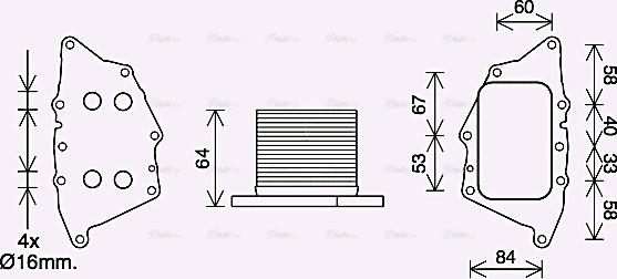 Ava Quality Cooling BW3572 - Eļļas radiators, Motoreļļa www.autospares.lv