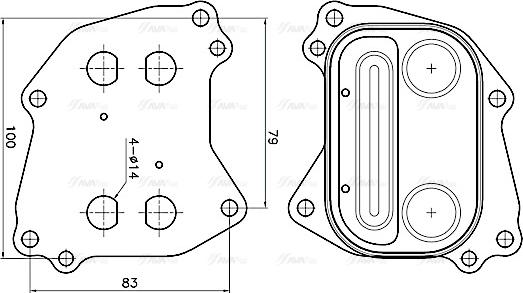 Ava Quality Cooling BW3628 - Eļļas radiators, Motoreļļa www.autospares.lv