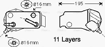 Ava Quality Cooling BW 3351 - Масляный радиатор, автоматическая коробка передач www.autospares.lv