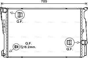 Ava Quality Cooling BW2546 - Radiators, Motora dzesēšanas sistēma www.autospares.lv