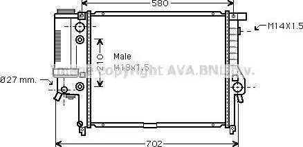 Ava Quality Cooling BW 2143 - Radiators, Motora dzesēšanas sistēma www.autospares.lv