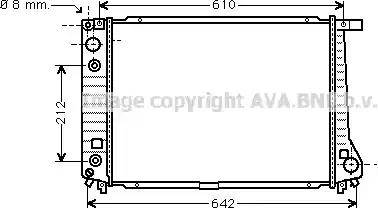 Ava Quality Cooling BW 2126 - Radiators, Motora dzesēšanas sistēma www.autospares.lv