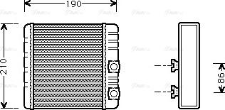 Ava Quality Cooling BWA6211 - Siltummainis, Salona apsilde www.autospares.lv