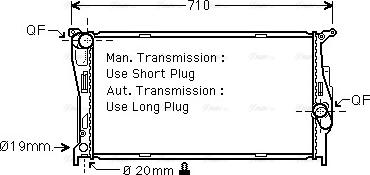 Ava Quality Cooling BWA2293 - Radiators, Motora dzesēšanas sistēma www.autospares.lv