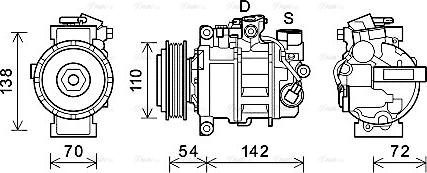 Ava Quality Cooling BWAK495 - Kompresors, Gaisa kond. sistēma www.autospares.lv