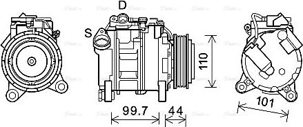 Ava Quality Cooling BWAK493 - Kompresors, Gaisa kond. sistēma www.autospares.lv