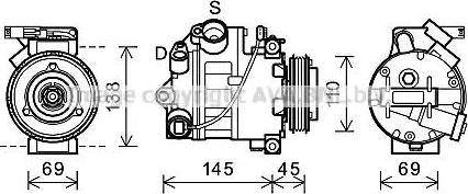 Ava Quality Cooling BWK444 - Kompresors, Gaisa kond. sistēma autospares.lv