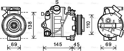 Ava Quality Cooling BWAK444 - Kompresors, Gaisa kond. sistēma autospares.lv