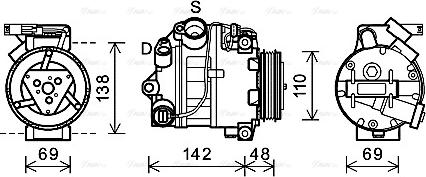 Ava Quality Cooling BWAK443 - Kompresors, Gaisa kond. sistēma autospares.lv